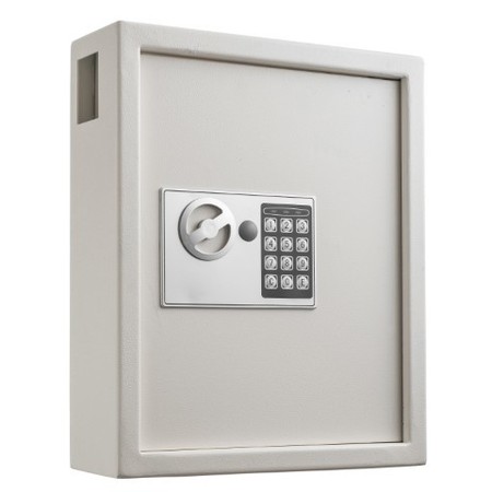 Adiroffice 40-Key Steel Digital Lock Key Cabinet, White ADI680-40-WHI